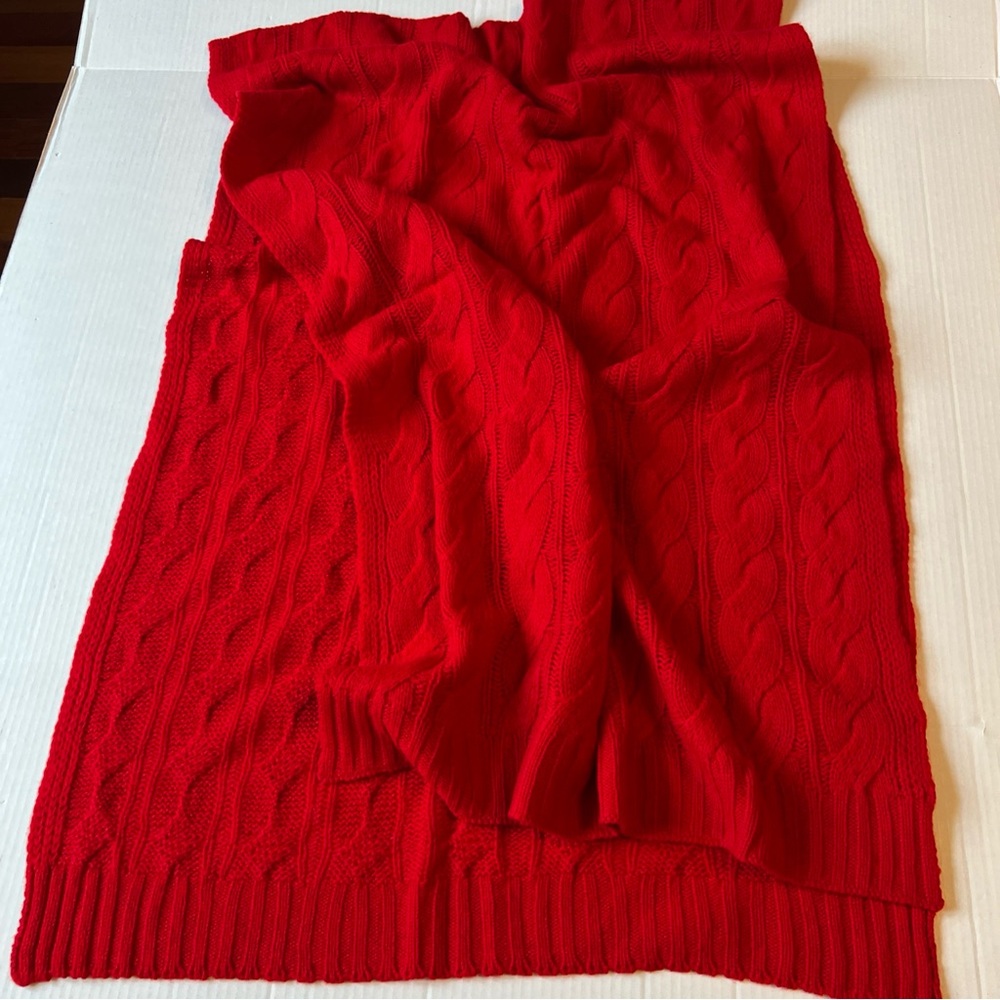 The Cashmere Project Scarf Red 100%Cashmere Valentines Gift - Picture 5 of 7